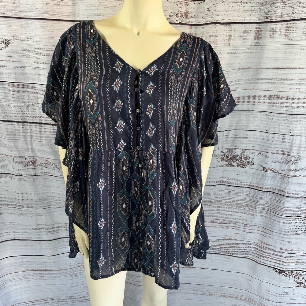 3/$20 🌿 Haute Hippie Tribal Blouse
